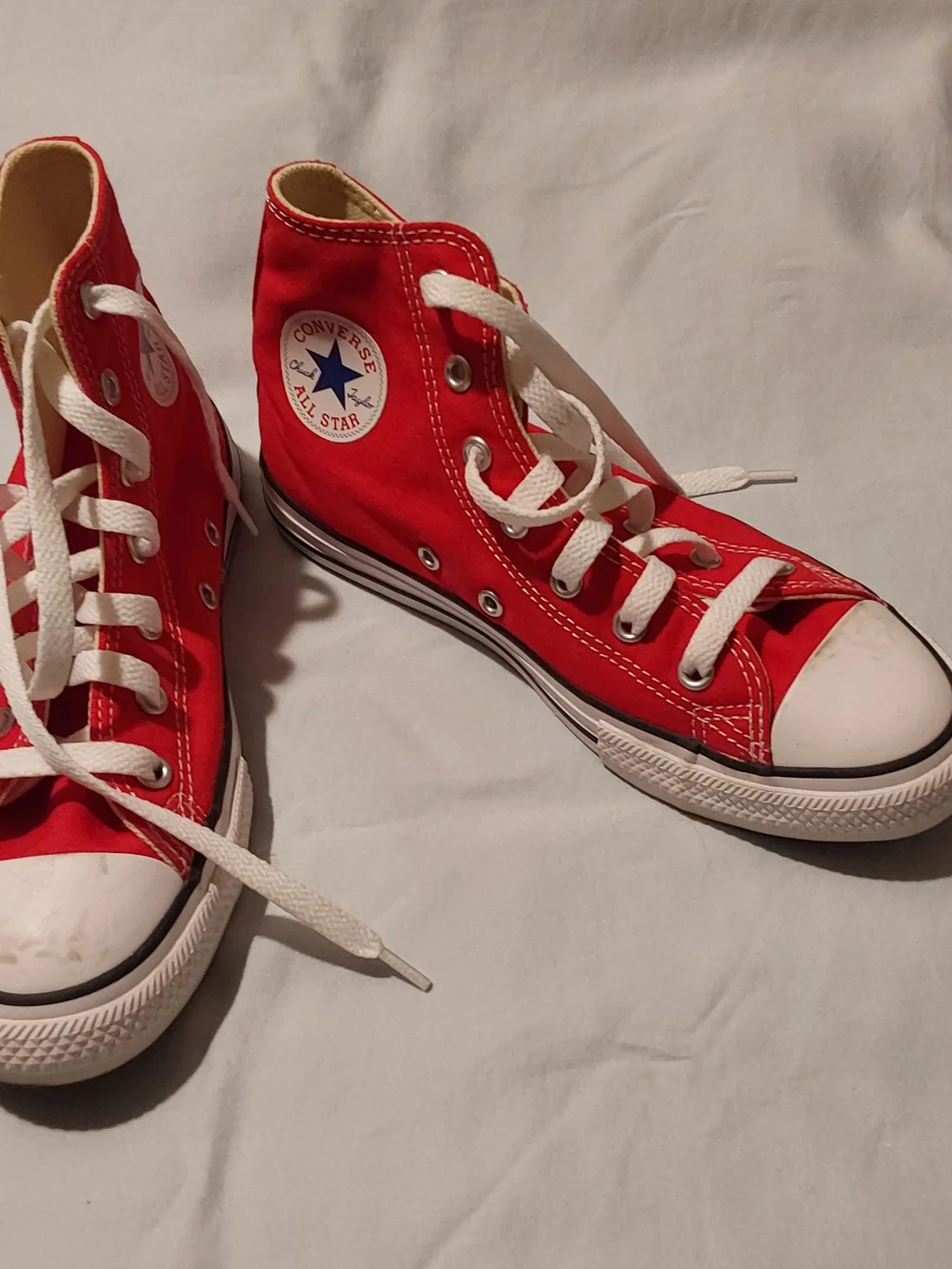 Converse Kids Red High-Top Sneakers with White Accents
